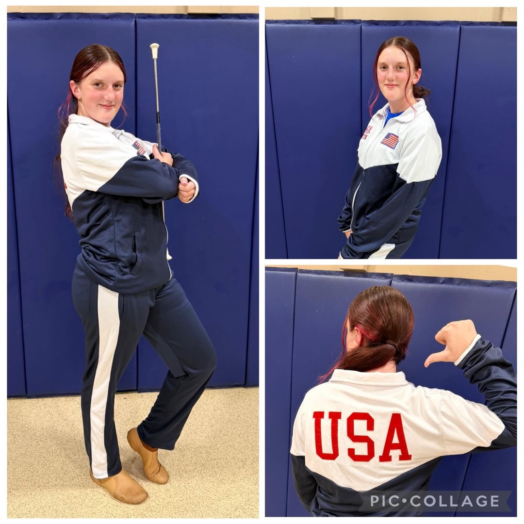 Team USA baton athlete in warmups
