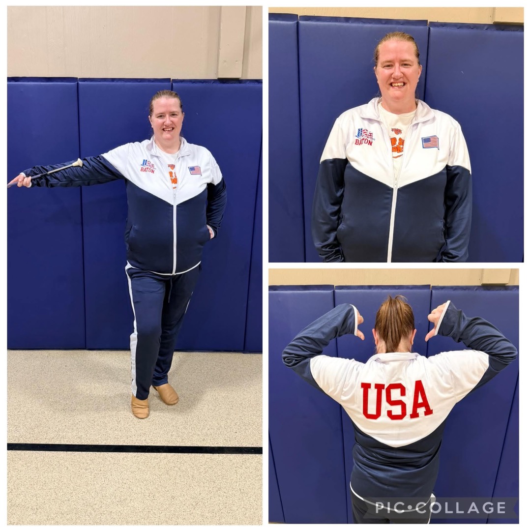 Team USA baton athlete in warmups