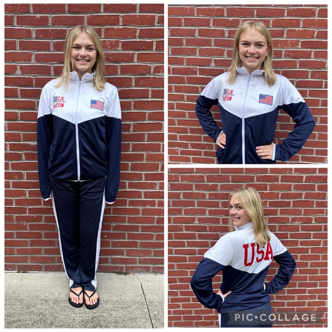 Team USA baton athlete in warmups