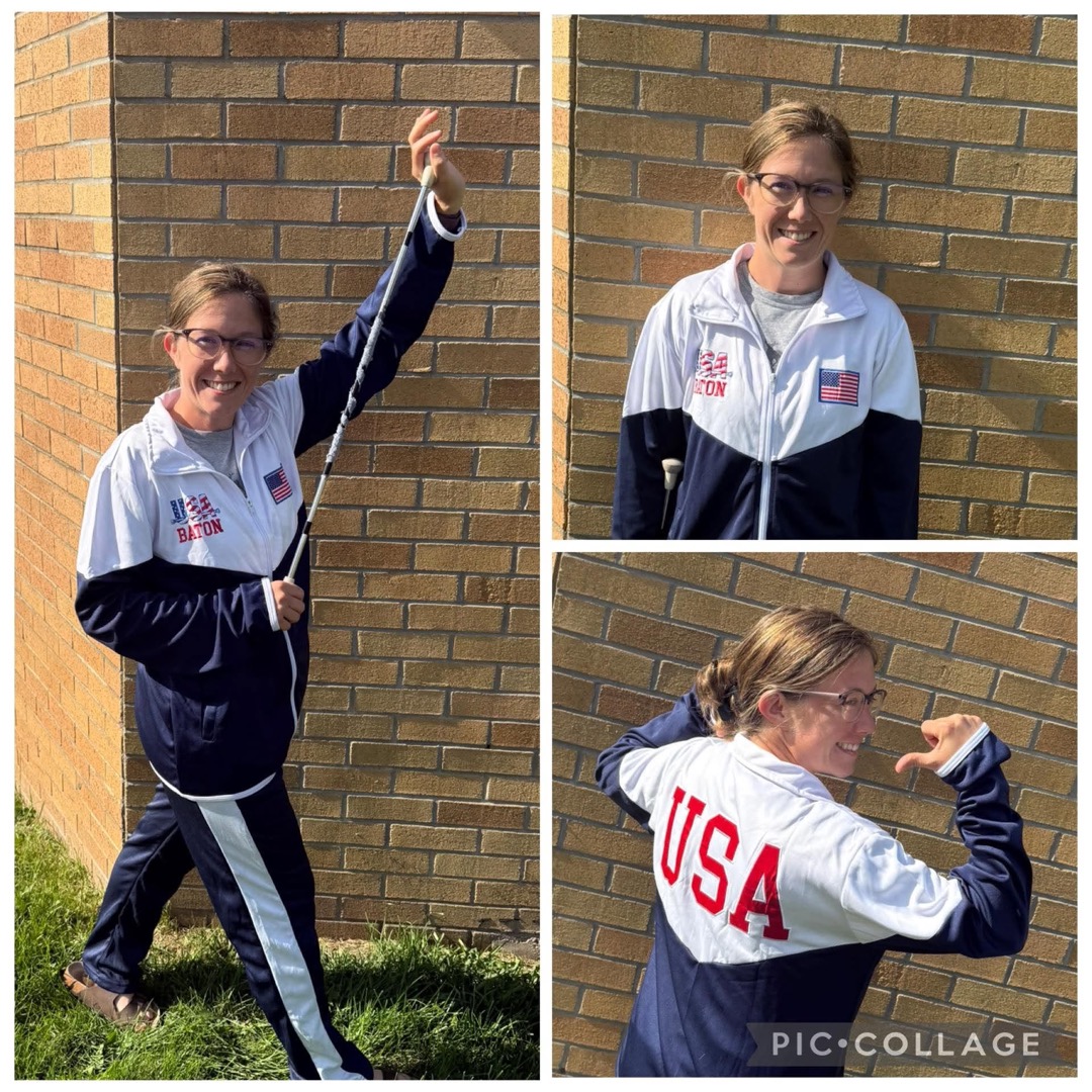 Team USA baton athlete in warmups