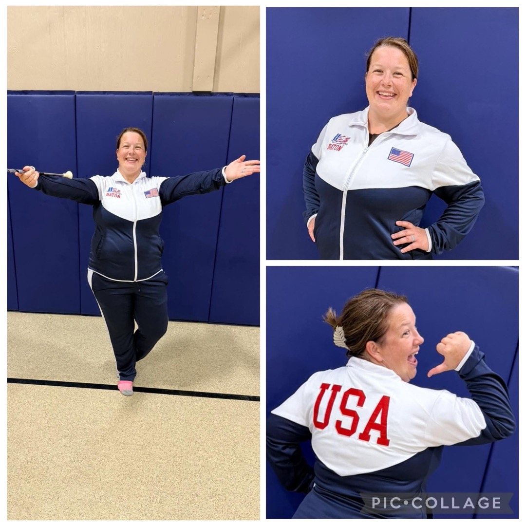 Team USA baton athlete in warmups