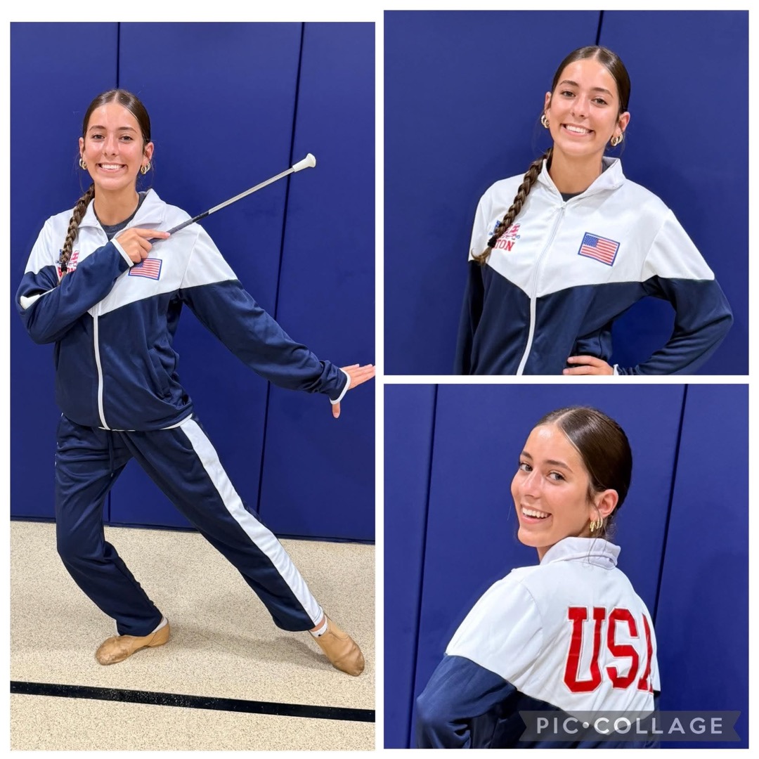 Team USA baton athlete in warmups