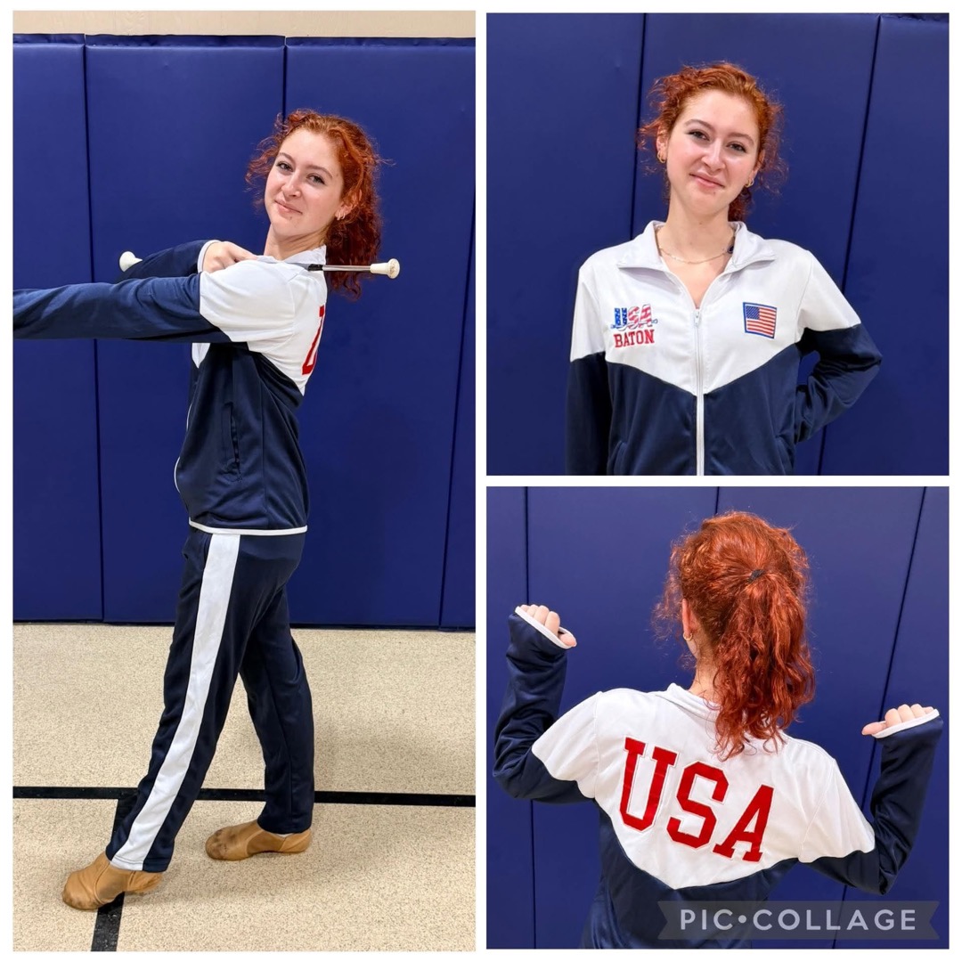 Team USA baton athlete in warmups
