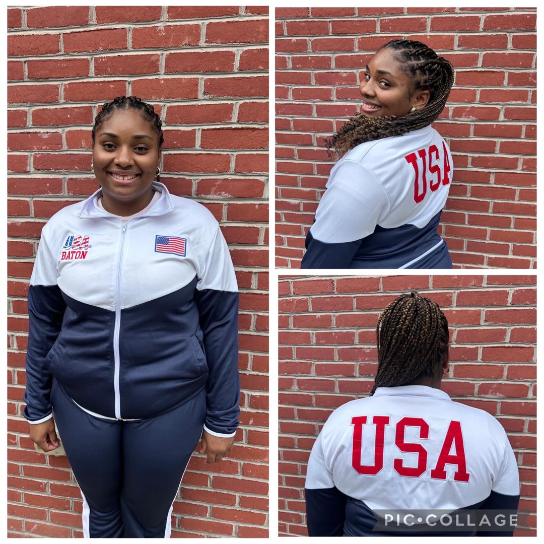 Team USA baton athlete in warmups