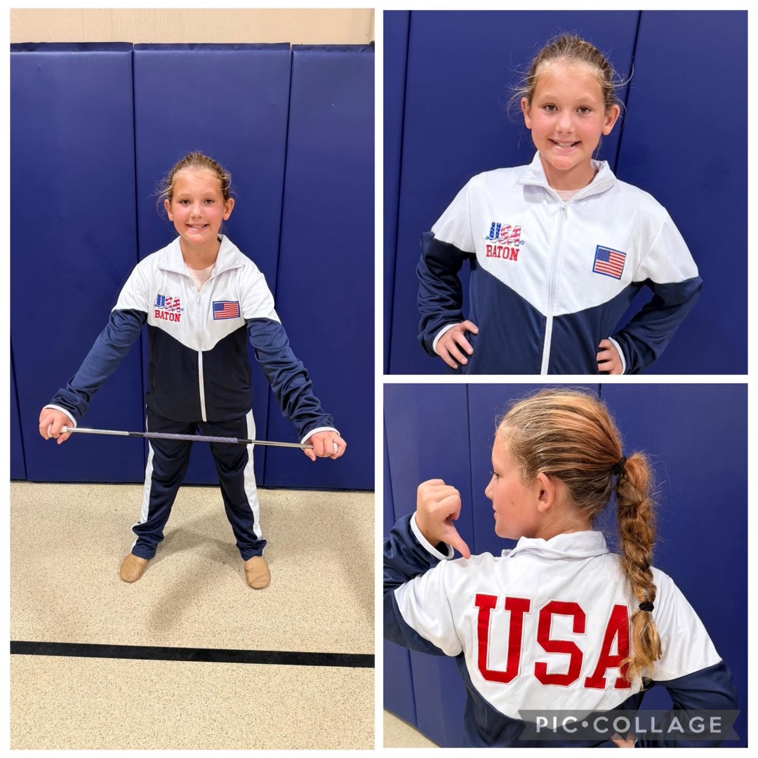 Team USA baton athlete in warmups