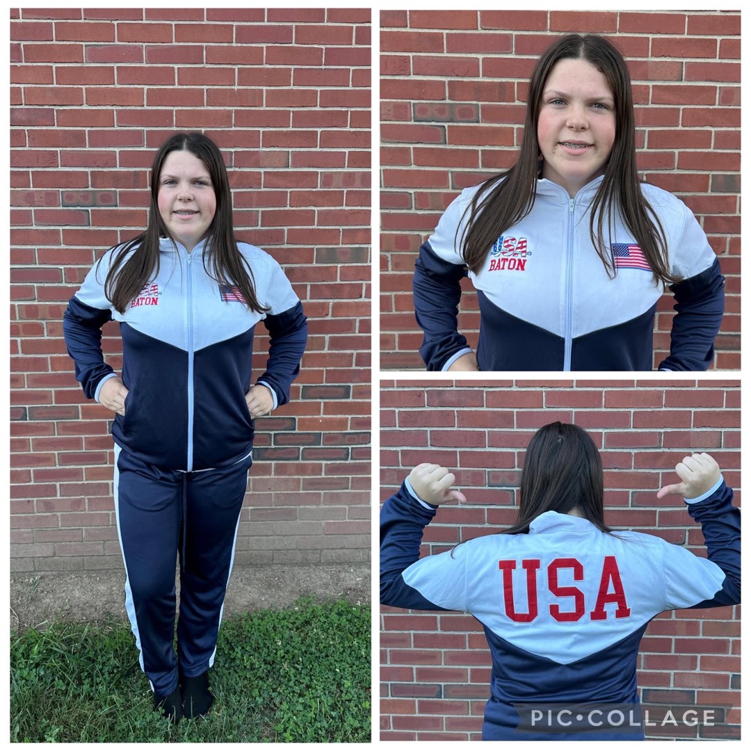 Team USA baton athlete in warmups
